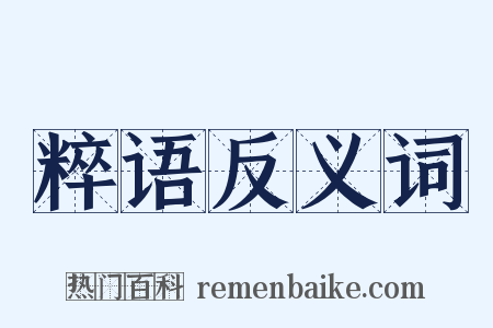 粹语反义词是什么意思的图片